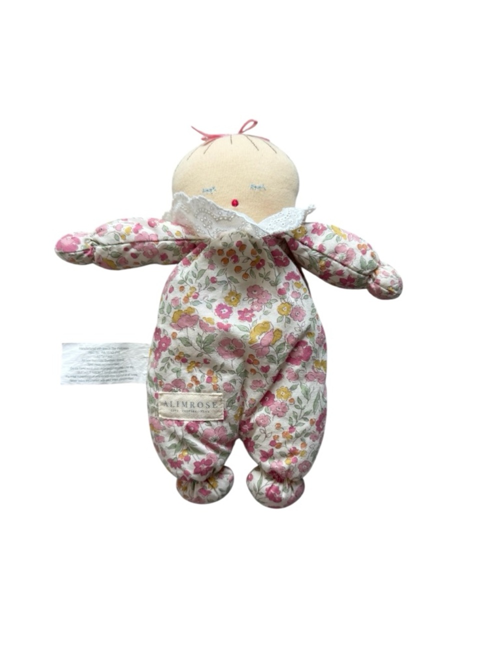 Floral Soft Doll - Pink Floral Comfort Toy - Picture 2 of 7